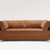 acheter Canapé convertible 3 places tissu chenille terracotta Bastille - 214x88x84/46cm - FRANCE CANAPÉ ®