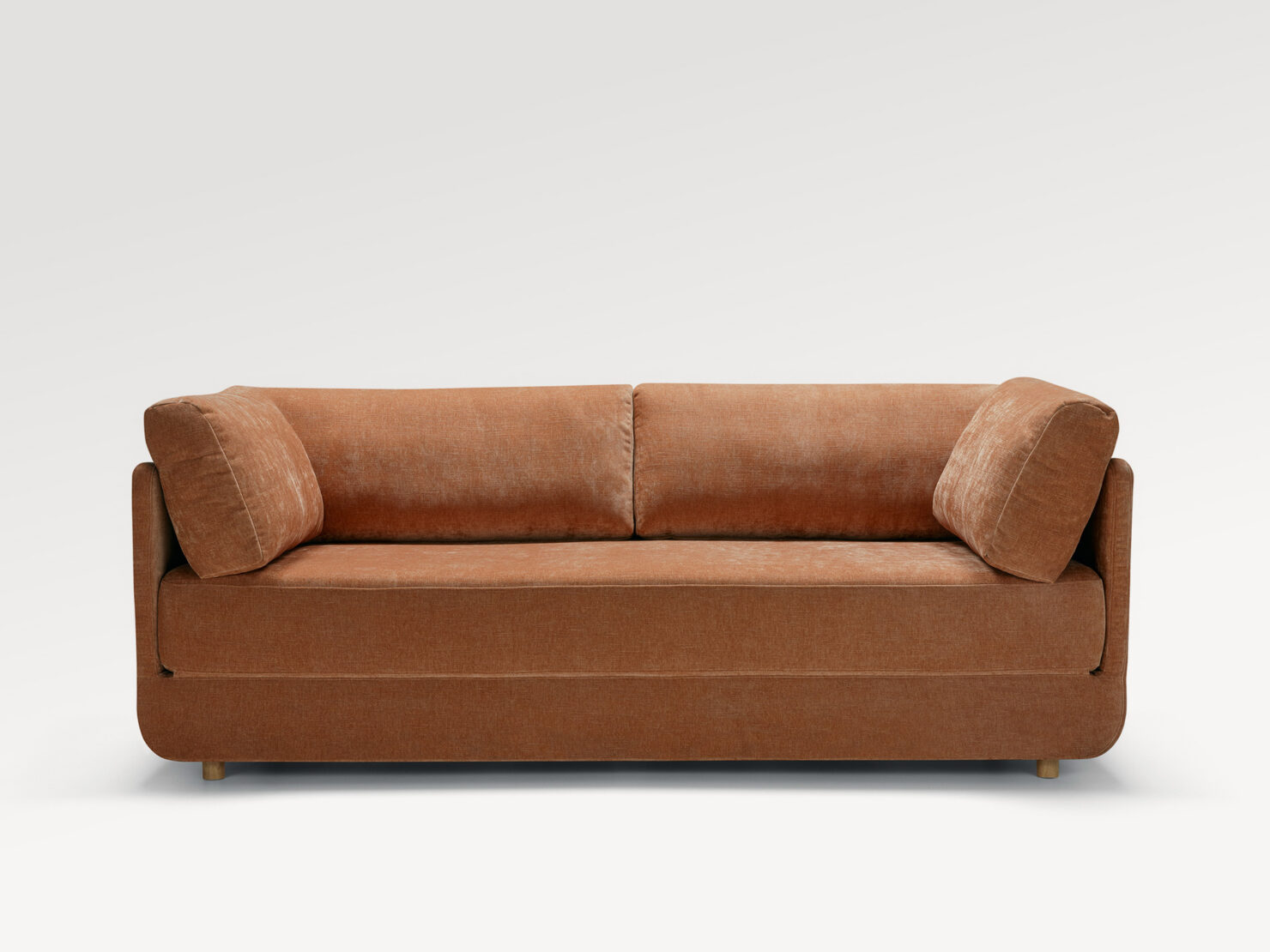 acheter Canapé convertible 3 places tissu chenille terracotta Bastille - 214x88x84/46cm - FRANCE CANAPÉ ®