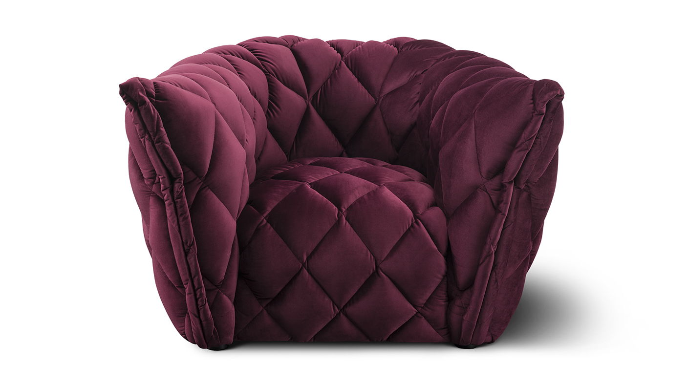 acheter Fauteuil velours 2203 Vésinet - 98x102x70cm - FRANCE CANAPÉ ®