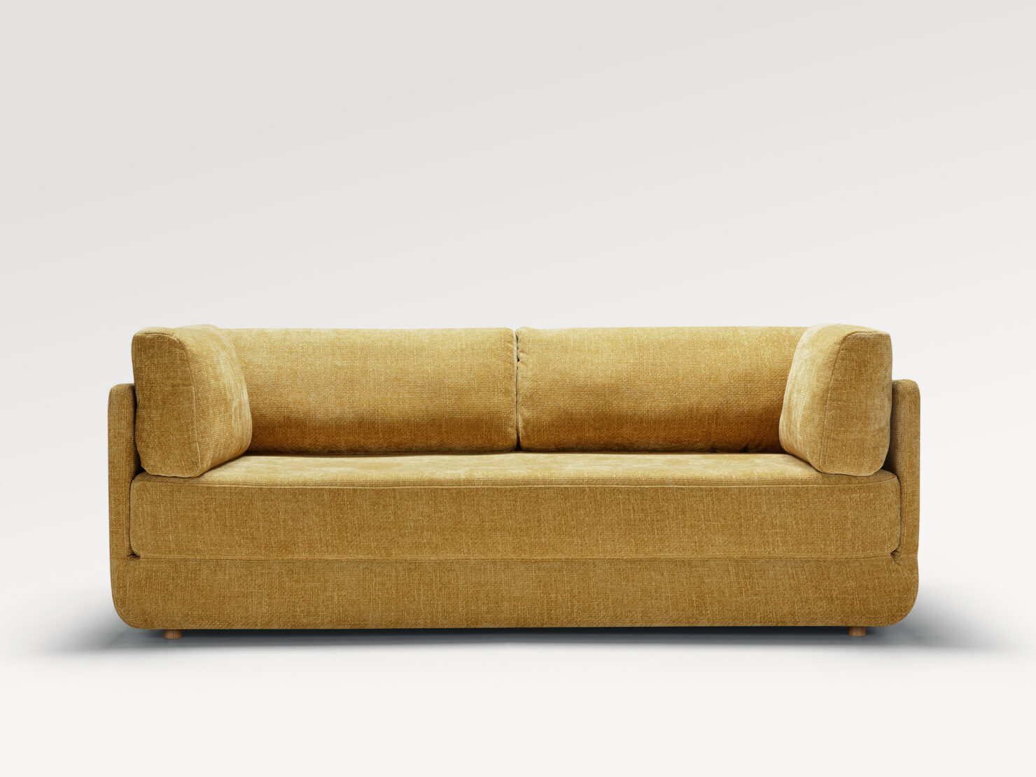 acheter Canapé convertible 3 places tissu chenille jaune Bastille - 214x88x84/46cm - FRANCE CANAPÉ ®