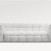 acheter Canapé 3 places tissu bouclette blanc Marly - 236x105x68cm - FRANCE CANAPÉ ®