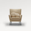acheter Fauteuil tissu chenille beige Dommartin - 78 x 97 x 92cm - FRANCE CANAPÉ ®
