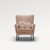 acheter Fauteuil tissu chenille rose-poudre Dommartin - 78 x 97 x 92cm - FRANCE CANAPÉ ®