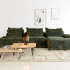 acheter Canapé d'angle tissu chenille vert Ferney-Voltaire - 335x105/155x93cm - FRANCE CANAPÉ ®