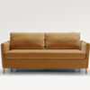 acheter Canapé 2,5 places convertible velours orange Feucherolles - 198x101x85cm - FRANCE CANAPÉ ®