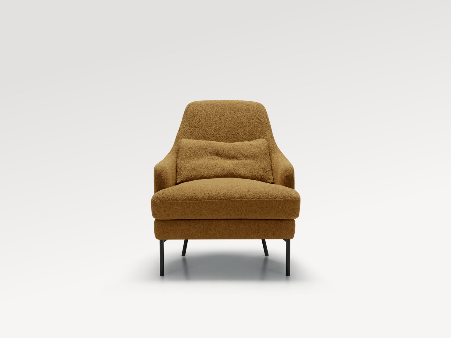 acheter Fauteuil tissu bouclette marron Annemasse - 94x84x77cm - FRANCE CANAPÉ ®