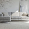 acheter Canapé d'angle tissu texturé gris Passy - 250x98x80cm - FRANCE CANAPÉ ®
