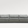 acheter Canapé 5 places tissu uni gris Dinard - 341x110x85cm - FRANCE CANAPÉ ®