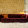 acheter Canapé 4 places velours bordeaux Elydic - 276x104x78cm - FRANCE CANAPÉ ®