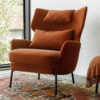 acheter Fauteuil velours terracotta Garibaldi - 79x93x93cm - FRANCE CANAPÉ ®