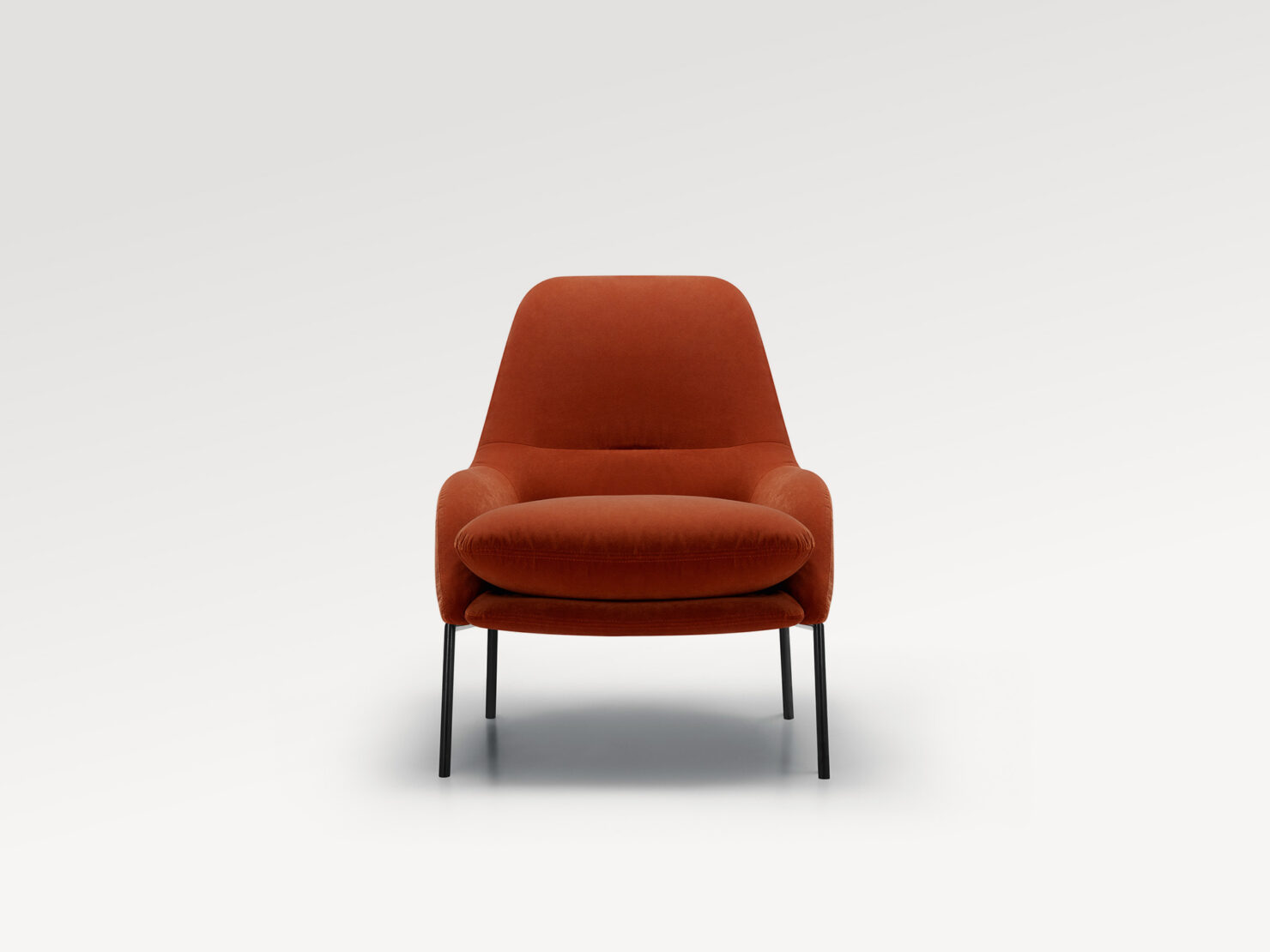 acheter Fauteuil velours terracotta Honfleur - 71x87x83cm - FRANCE CANAPÉ ®