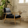 acheter Fauteuil cuir noir Jablines - 72x81x83cm - FRANCE CANAPÉ ®