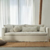 acheter Canapé 3 places tissu uni 1 (23) natur Lacanau - 230X107X84cm - FRANCE CANAPÉ ®