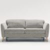 acheter Canapé 3 places convertible tissu texturé gris Lucozy - 193x99x88cm - FRANCE CANAPÉ ®