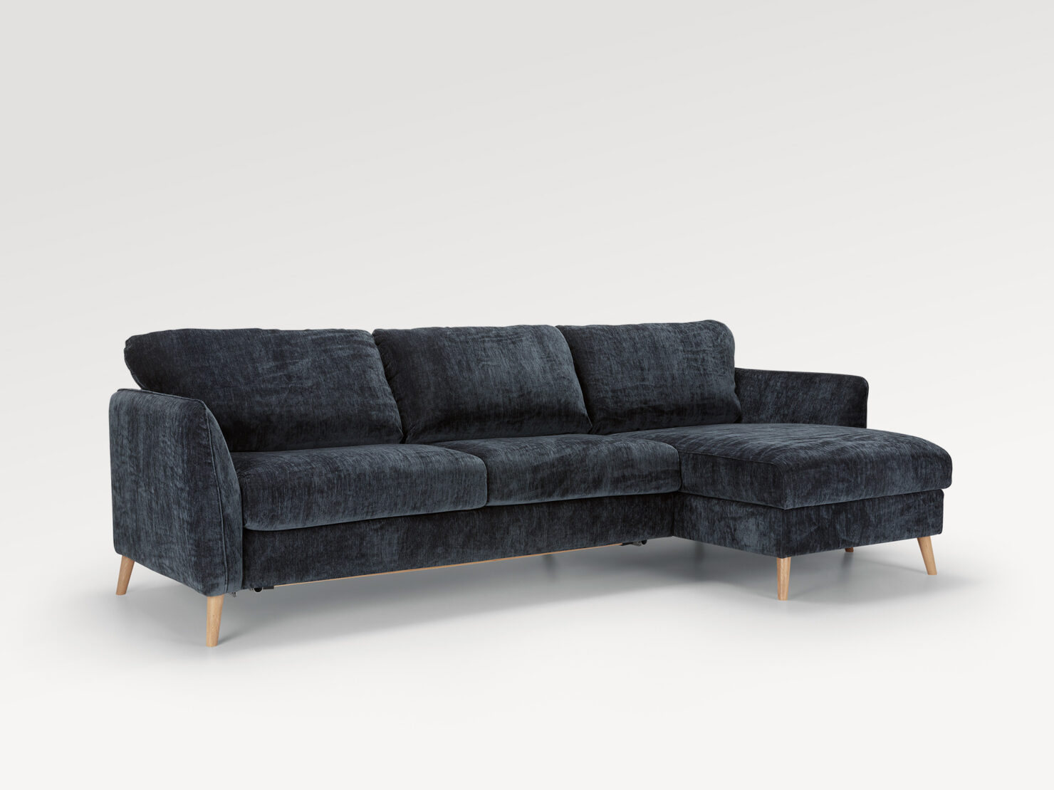 acheter Canapé d'angle convertible  tissu uni bleu Lucozy - 275x99/150x88cm - FRANCE CANAPÉ ®