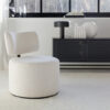 acheter Fauteuil tissu chenille blanc Millau - 61x68x76cm - FRANCE CANAPÉ ®