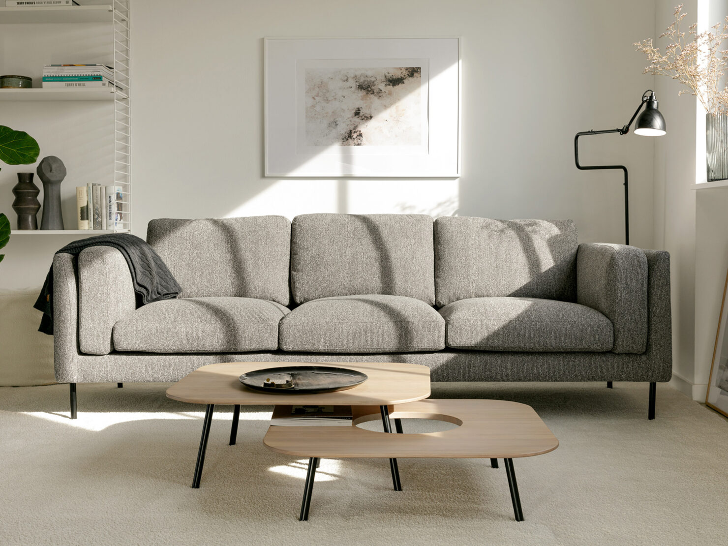 acheter Canapé 3,5 places tissu texturé 5 (65) grey Saint-Tropez - 241x98x80cm - FRANCE CANAPÉ ®