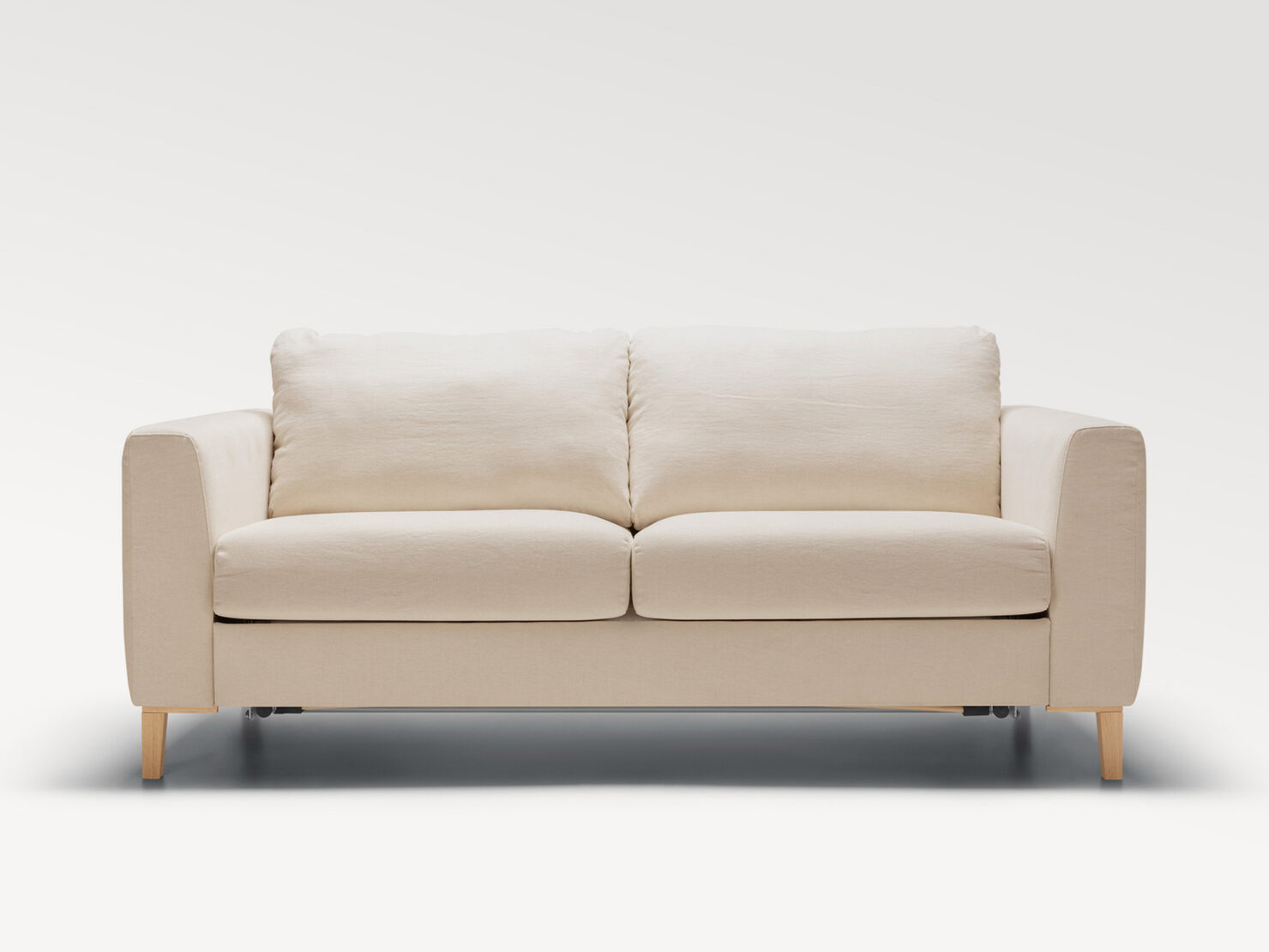 acheter Canapé 4 places convertible tissu uni beige Hengenheim - 220 x 99 x 88cm - FRANCE CANAPÉ ®