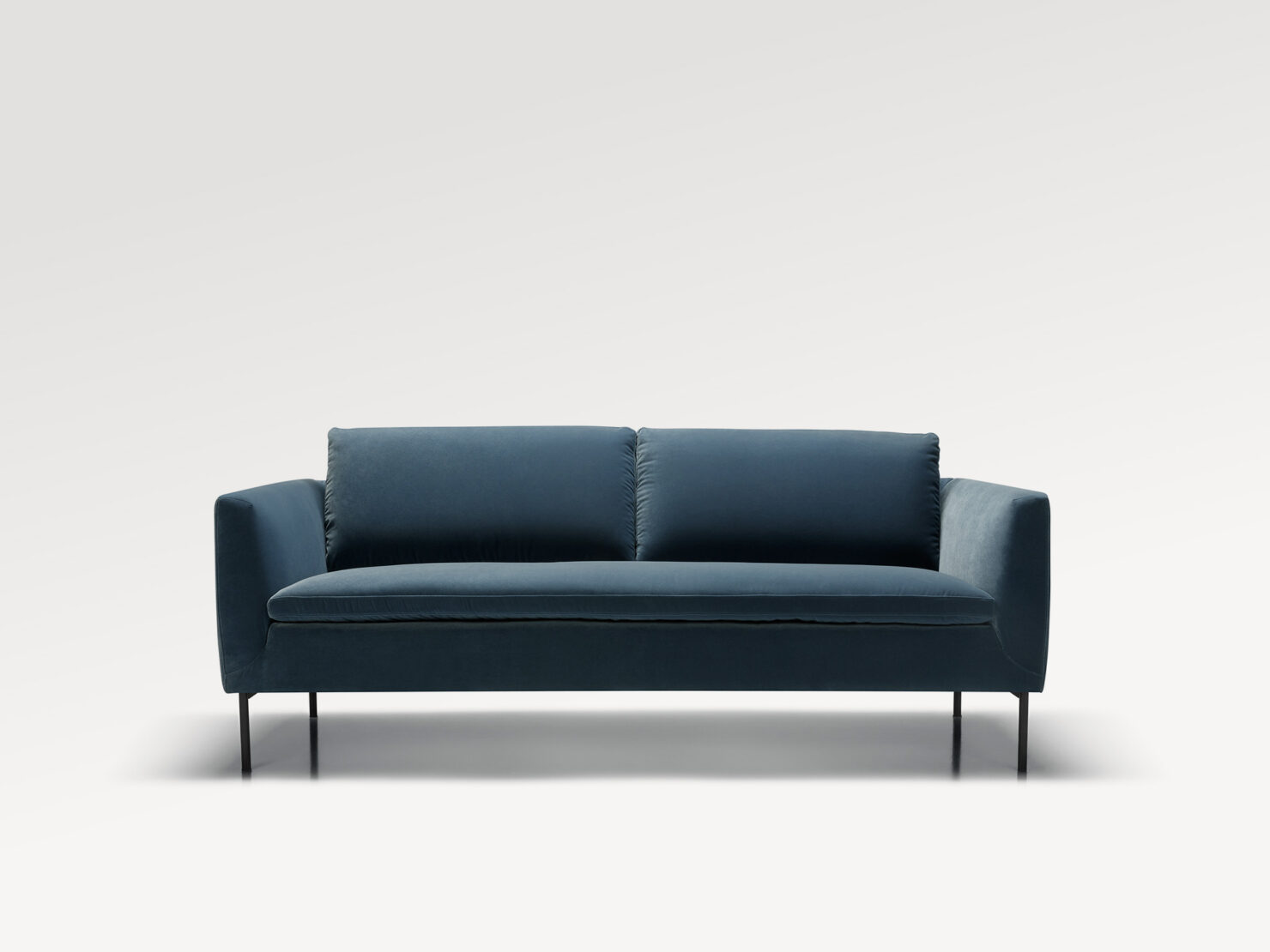 acheter Canapé 2 places velours bleu Courchevel - 195x90x78cm - FRANCE CANAPÉ ®