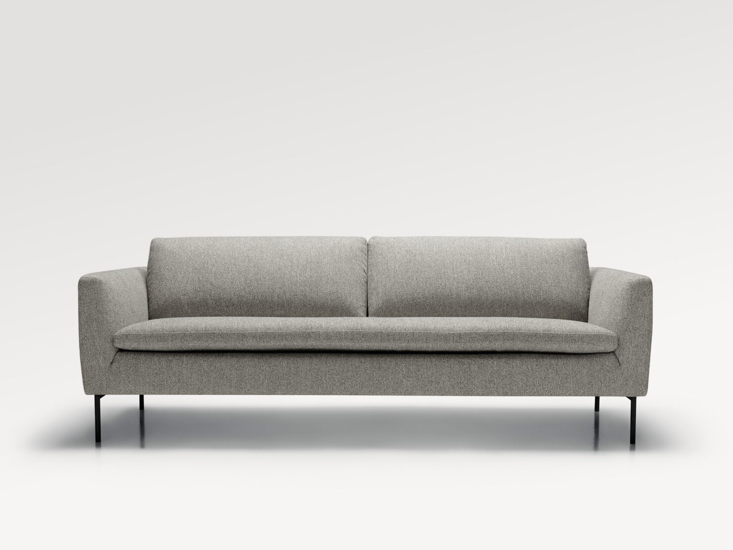acheter Canapé 3 places tissu texturé gris Courchevel - 230x90x78cm - FRANCE CANAPÉ ®