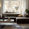 acheter Canapé d'angle tissu texturé marron Merignac - 280x170x70cm - FRANCE CANAPÉ ®