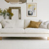 acheter Canapé 3 places tissu bouclette blanc Eloise - 226x102x84cm - FRANCE CANAPÉ ®