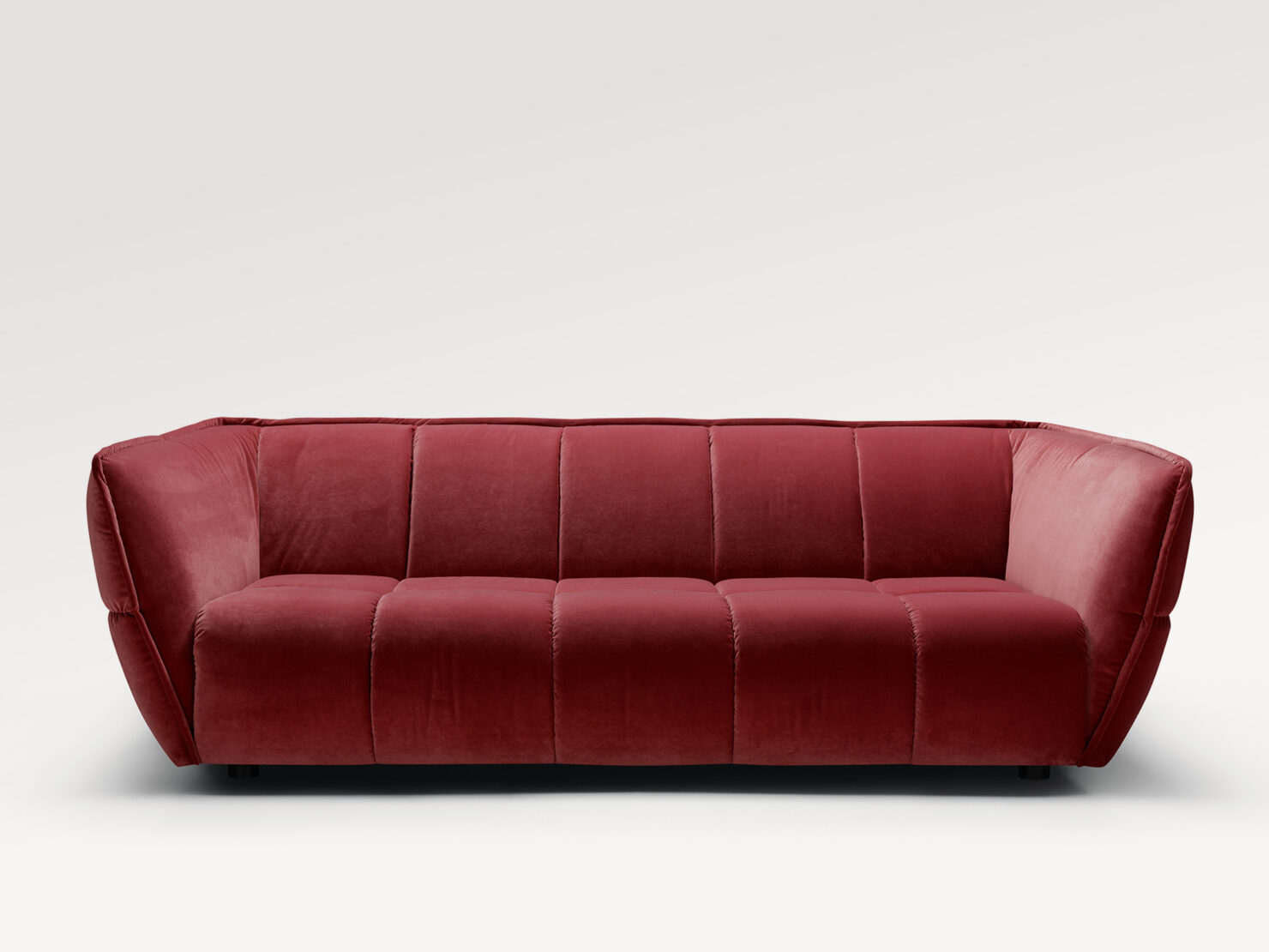 acheter Canapé 3 places velours bordeaux Elydic - 238x104x78cm - FRANCE CANAPÉ ®