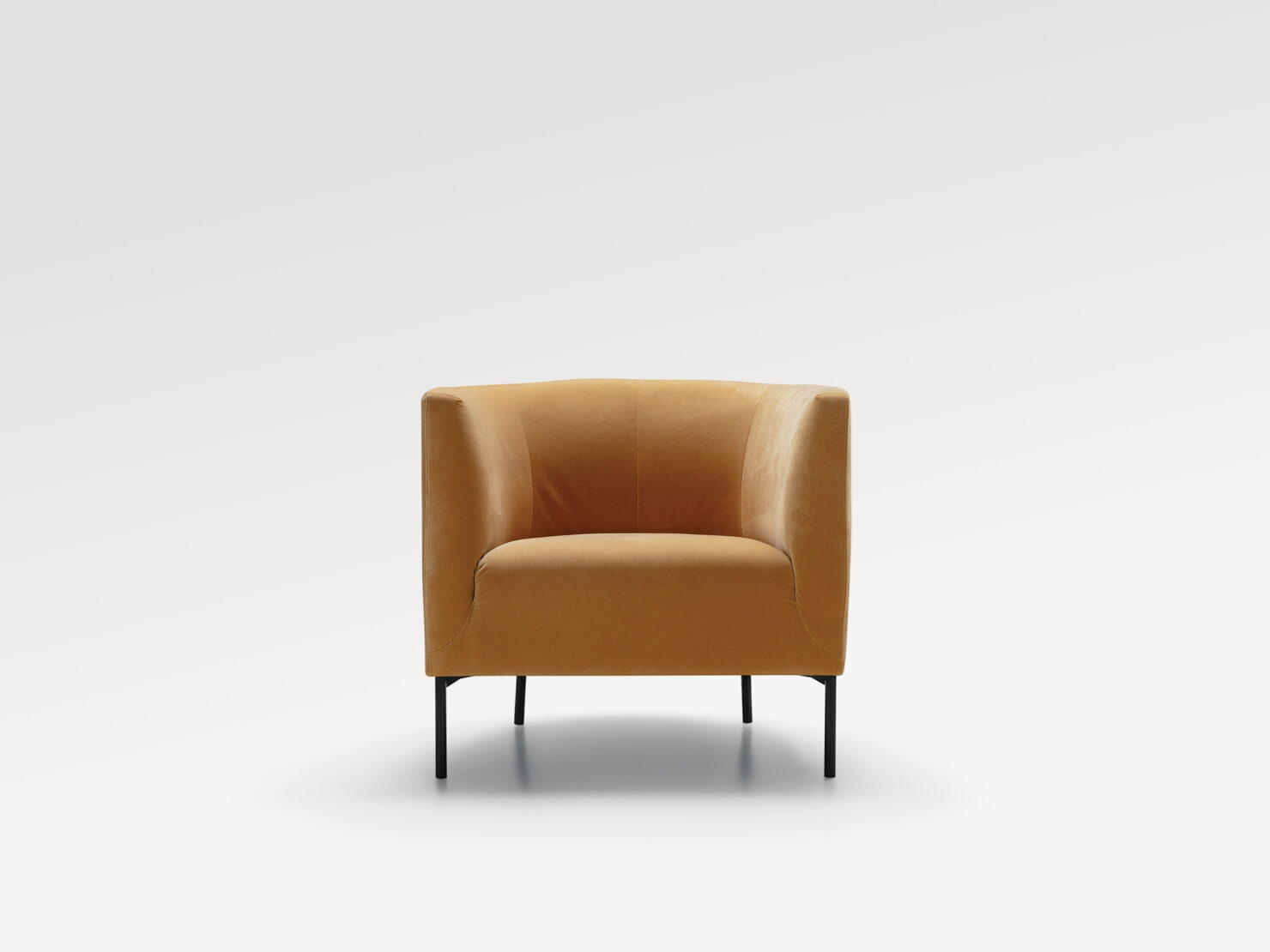 acheter Fauteuil velours orange BUSSY - 80x71x75cm - FRANCE CANAPÉ ®