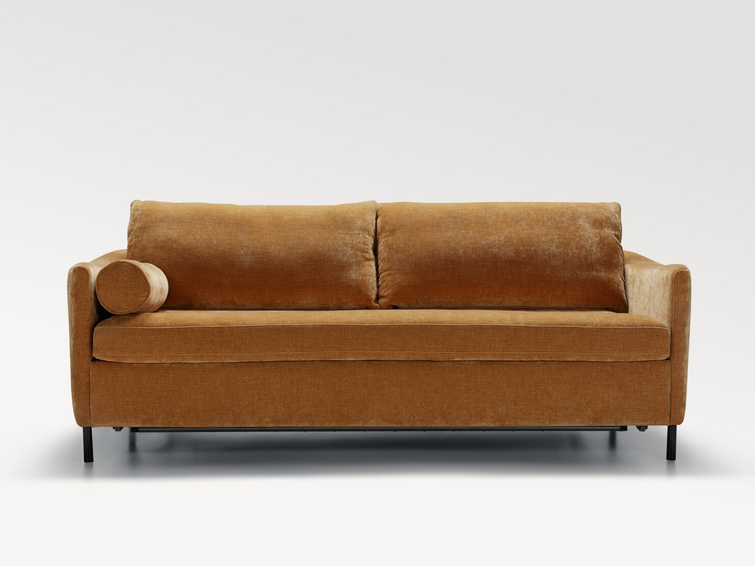 acheter Canapé 3 places convertible tissu chenille orange Feucherolles - 218 x 101 x 85cm - FRANCE CANAPÉ ®