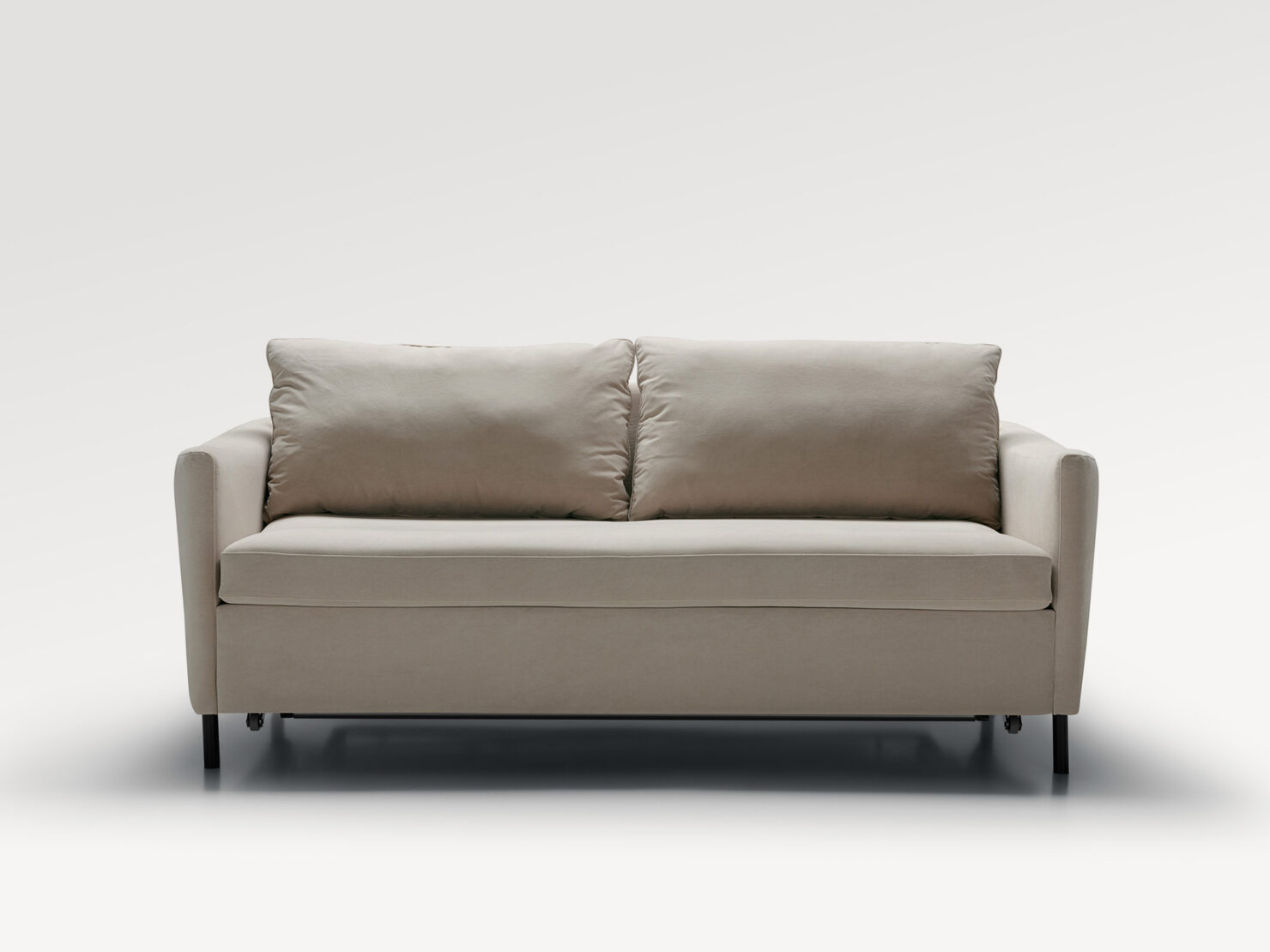 acheter Canapé 2,5 places convertible velours gris Feucherolles - 198x101x85cm - FRANCE CANAPÉ ®