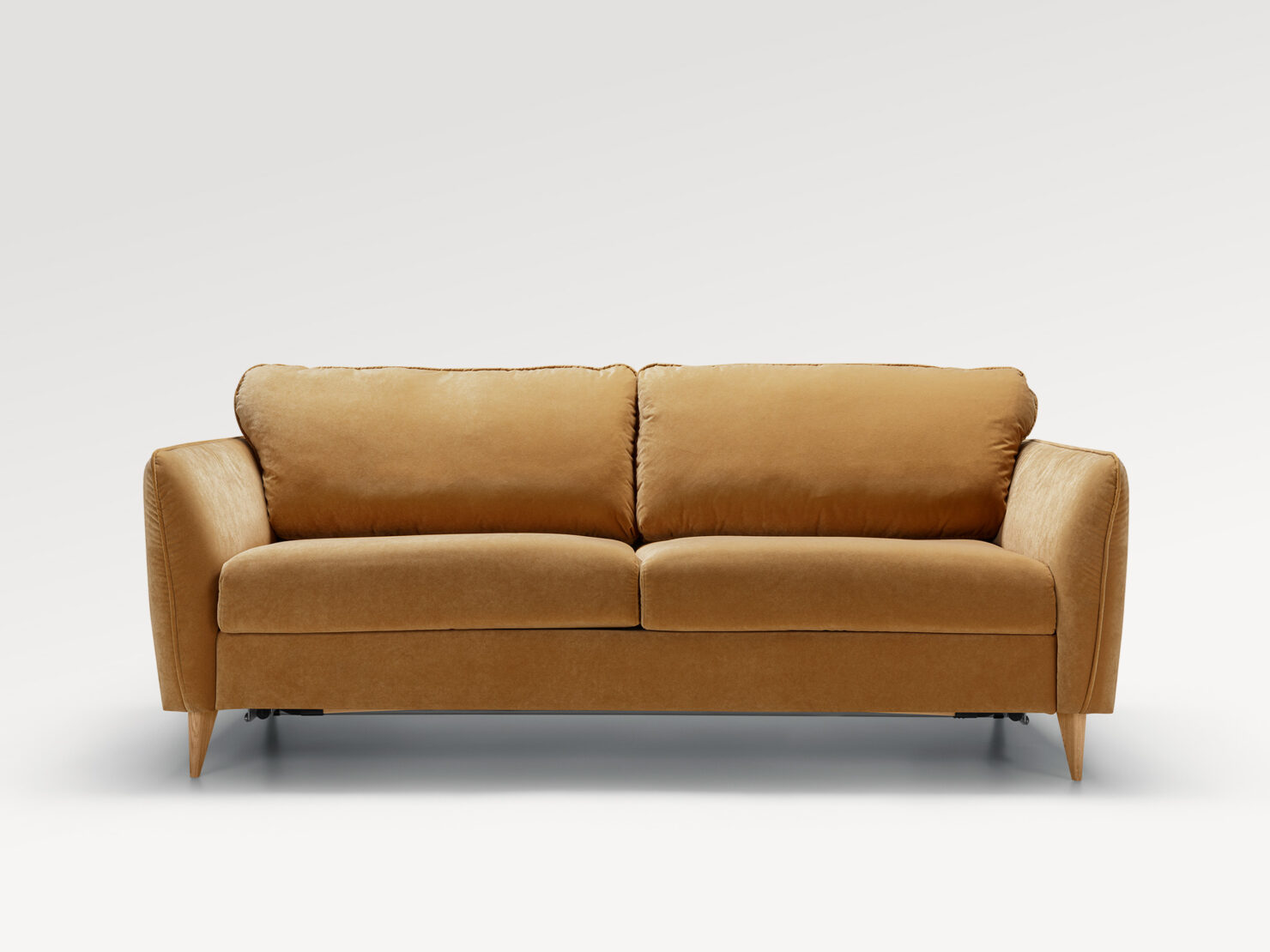 acheter Canapé convertible 4 places velours terracotta Lucozy - 213x99x88cm - FRANCE CANAPÉ ®