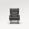 acheter Fauteuil tissu uni gris Piazzole - 72x75x108cm - FRANCE CANAPÉ ®