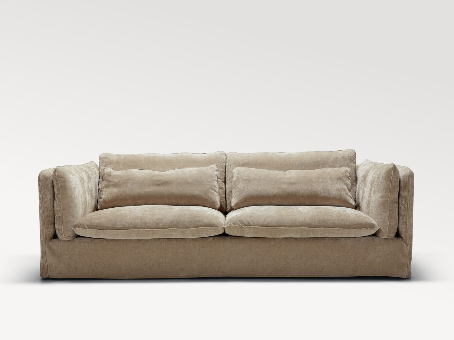 acheter Canapé 3,5 places tissu chenille beige Snug - 260x109x83cm - FRANCE CANAPÉ ®