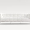 acheter Canapé 3 places tissu bouclette blanc Antony - 235X92X72cm - FRANCE CANAPÉ ®