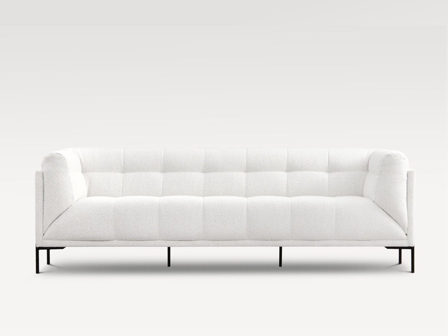 acheter Canapé 3 places tissu bouclette blanc Antony - 235X92X72cm - FRANCE CANAPÉ ®