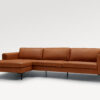 acheter Canapé d'angle cuir marron Noble - 316 x 98/ 152 x 81cm - FRANCE CANAPÉ ®