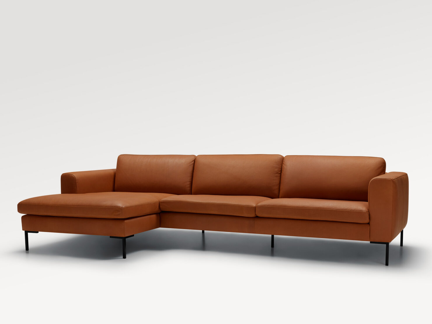 acheter Canapé d'angle cuir marron Noble - 316 x 98/ 152 x 81cm - FRANCE CANAPÉ ®