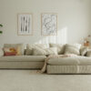 acheter Canapé d'angle tissu texturé beige Monaco - 334x84x108x165cm - FRANCE CANAPÉ ®