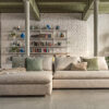 acheter Canapé d'angle tissu texturé beige Monaco - 334x84x108x165cm - FRANCE CANAPÉ ®