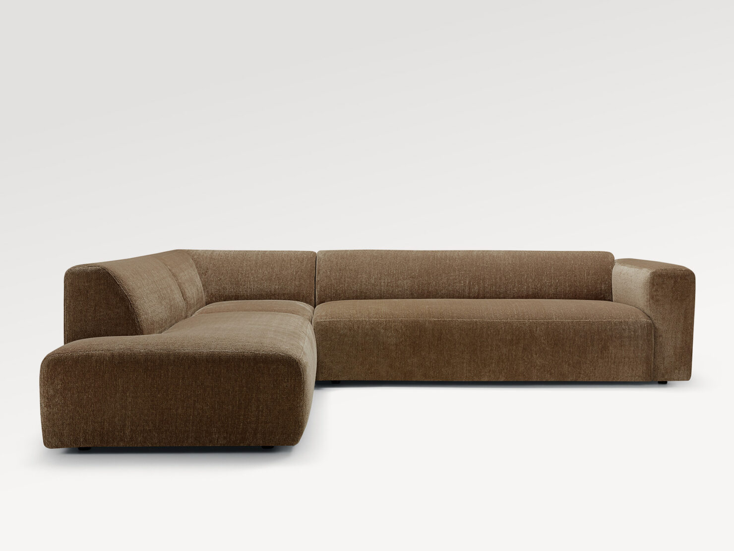 acheter Canapé d'angle tissu chenille marron Nappéa - cm - FRANCE CANAPÉ ®