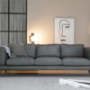 acheter Canapé 3,5 places cuir grey Saint-Tropez - 241x98x80cm - FRANCE CANAPÉ ®