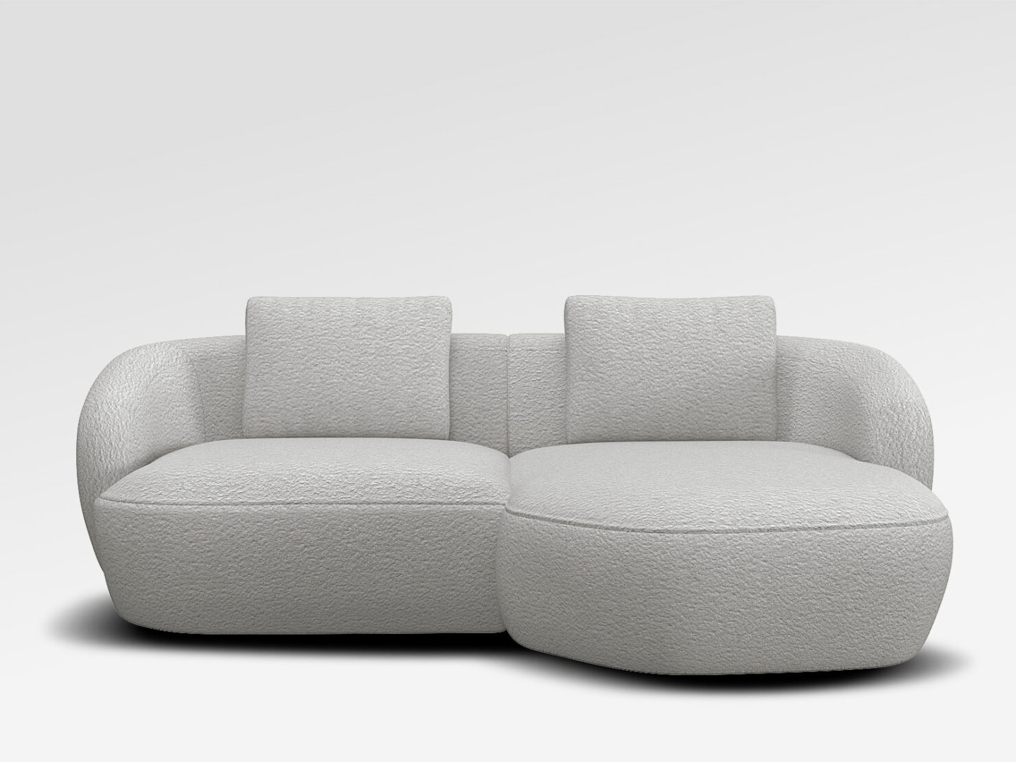 acheter Canapé angle droite  blanc Touquet - 217x146x85cm - FRANCE CANAPÉ ®