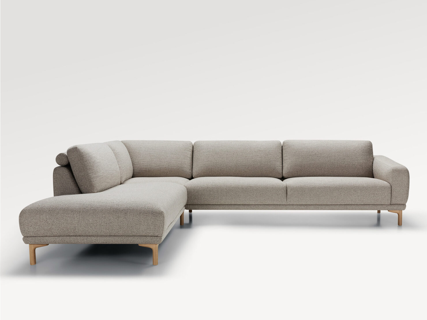 acheter Angle tissu texturé blanc Elancourt - 308 x 264 x 79cm - FRANCE CANAPÉ ®