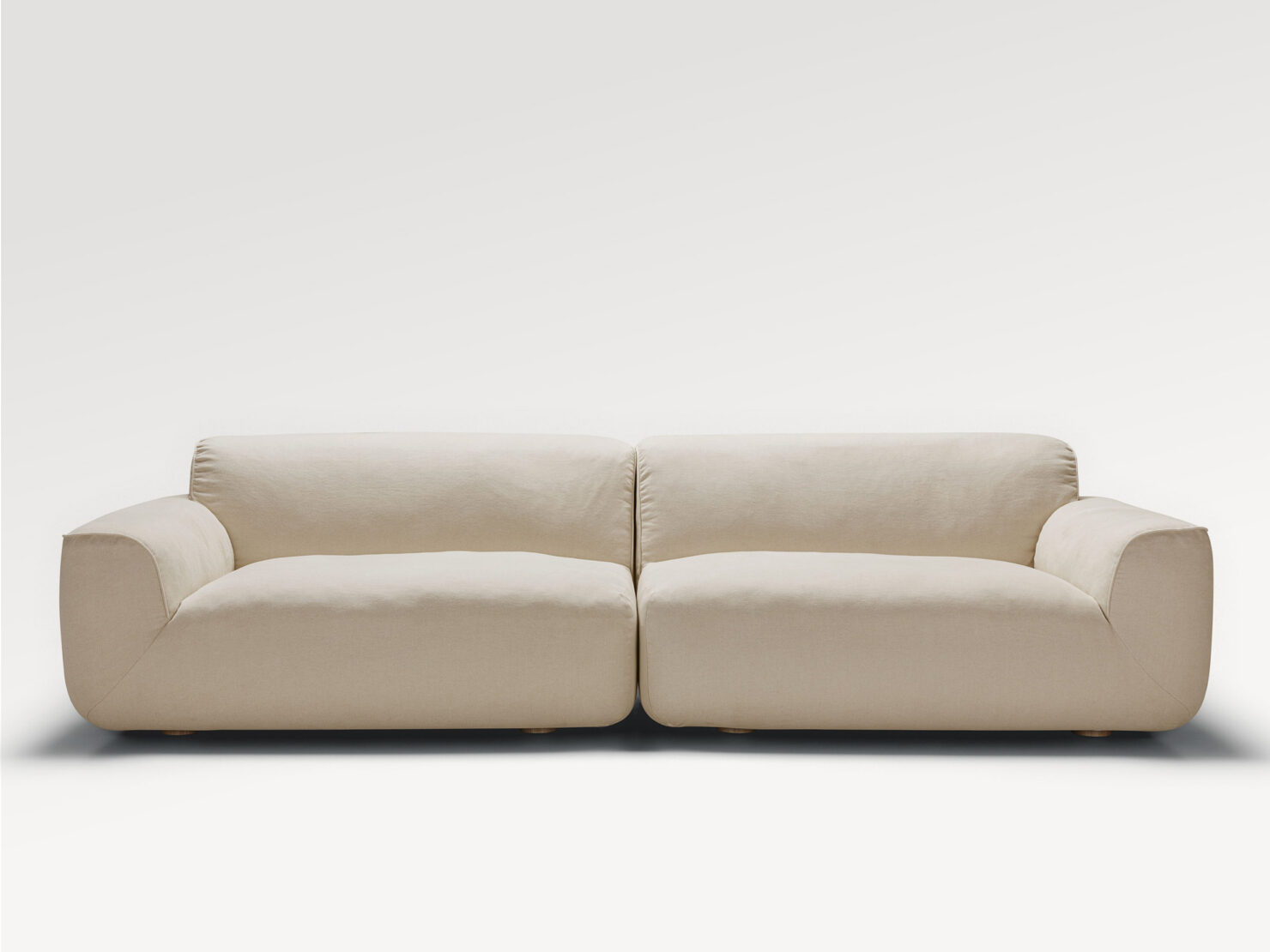 acheter Canapé 3 places tissu uni 1419 natur Embrun - 242 x 106 x 77cm - FRANCE CANAPÉ ®