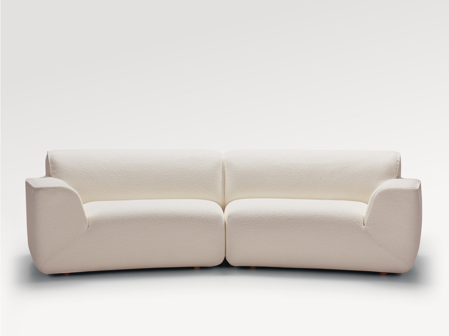 acheter Canapé 4 places tissu bouclette 1 (20/847) off-white Embrun - 294 x 118 x 77cm - FRANCE CANAPÉ ®