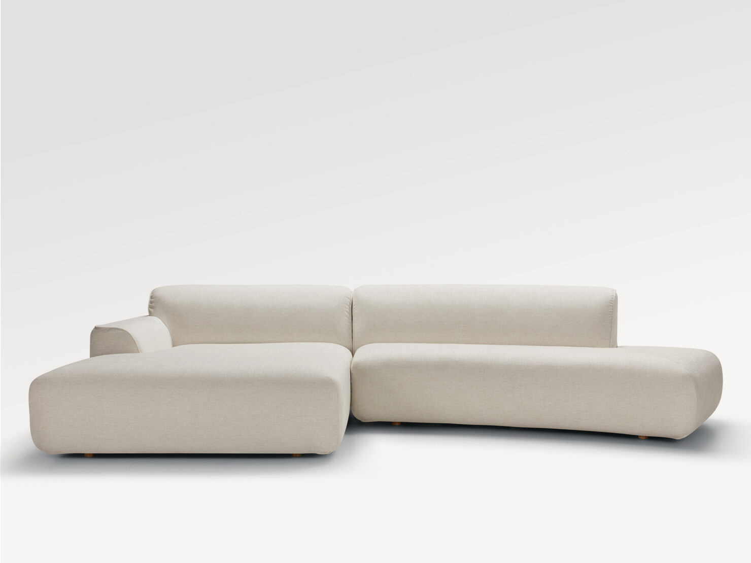acheter Canapé d'angle  tissu uni 1 (23) natur Embrun - 367 x 145/188 x 77cm - FRANCE CANAPÉ ®