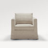 acheter Fauteuil  tissu uni blanc Abondance - 86 x 88 x 92cm - FRANCE CANAPÉ ®