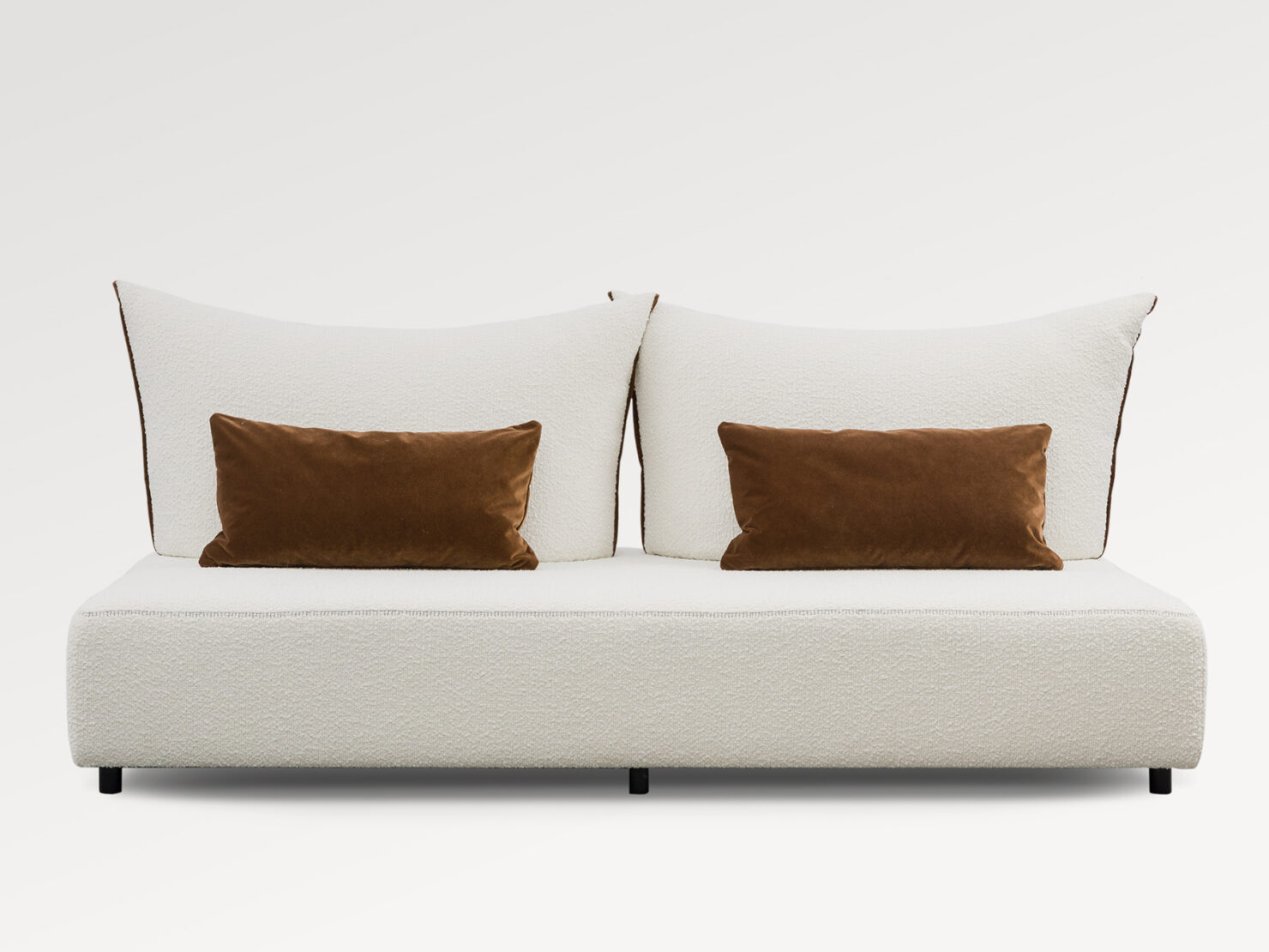 acheter Canapé 2 places tissu bouclette blanc Saint-Germain - 202 x 107 x 86cm - FRANCE CANAPÉ ®