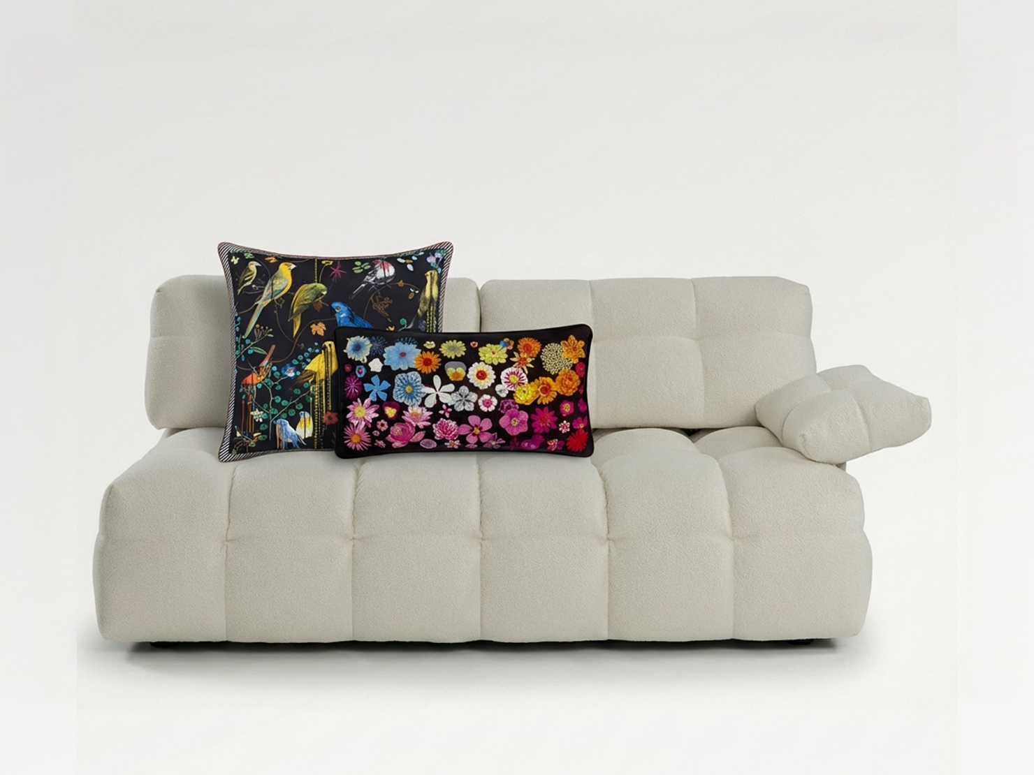 acheter Canapé 2 places avec dossier avance-recule tissu bouclette 709/01 Nature PARIS - 182 x 119/138 x 81cm - FRANCE CANAPÉ ®
