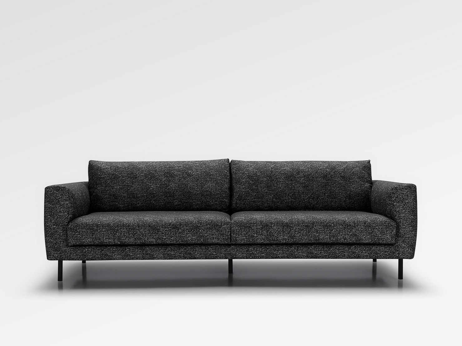 acheter Canapé 3 places tissu texturé 4 Black Biarritz - 212 x 97 x 82cm - FRANCE CANAPÉ ®